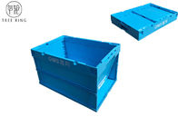 Contenedores de almacenamiento plásticos encajables claros de la distribución con la tapa atada 65 litros
