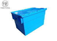 Cajón plástico plegable duro con la tapa atada para el almacenamiento 600 * 400 * 360m m