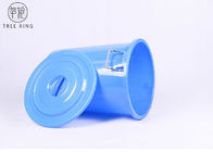 pequeño cubo de basura plástico 100Liter con la tapa/la jaula y las ruedas del marco de acero rojas o azules