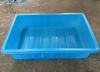 Tinas plásticas grandes rectangulares azules de tragante abierto de la charca para el galón hidropónico Growing100