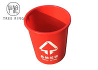 El almacenamiento plástico rojo de la comida del color 100L Buckets con las tapas y la manija para el acondicionamiento de los alimentos seco