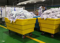 carretilla comercial de lino polivinílica del lavadero de la caja 400-800kg abertura polivinílica del camión de la media en las ruedas