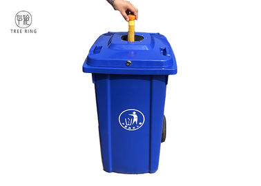 Modificado para requisitos particulares reciclando el azul del compartimiento 240l del Wheelie de la basura de Locakable con las tapas de la botella cerradas