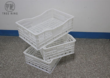 Cajones plásticos portátiles de la uva del PDA de la malla 618 * 410 * 200 milímetros de reciclaje de la categoría alimenticia