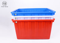Tinas plásticas grandes de amontonamiento industriales azules/rojas de los toneles plásticos de la materia textil W140,