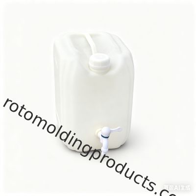 Bidón de plástico de 15 litros con asa moldeada para facilitar el manejo y el almacenamiento duradero de agua