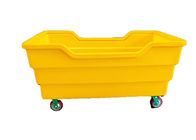 carretilla comercial de lino polivinílica del lavadero de la caja 400-800kg abertura polivinílica del camión de la media en las ruedas