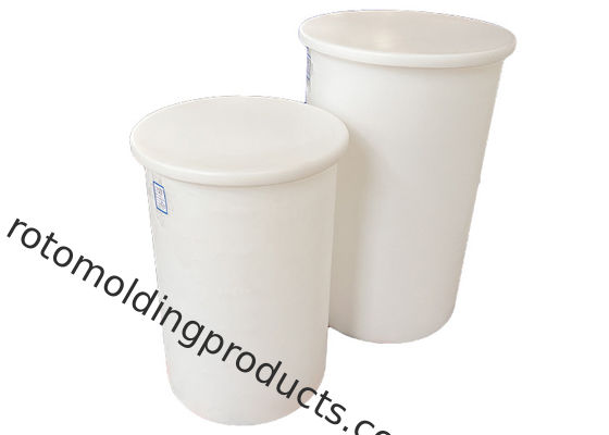 Productos de moldeo rotativo personalizados Tanques cilíndricos superiores abiertos para el manejo médico de ácidos y cáusticos