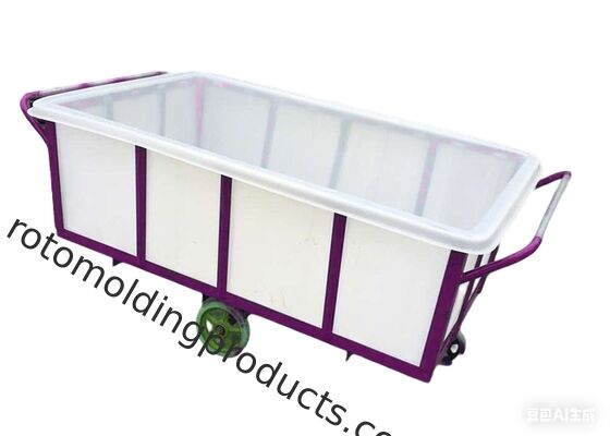 Camión de caja de polietileno de alto volumen con capacidad de 1000 litros Base de acero galvanizado Capacidad de carga